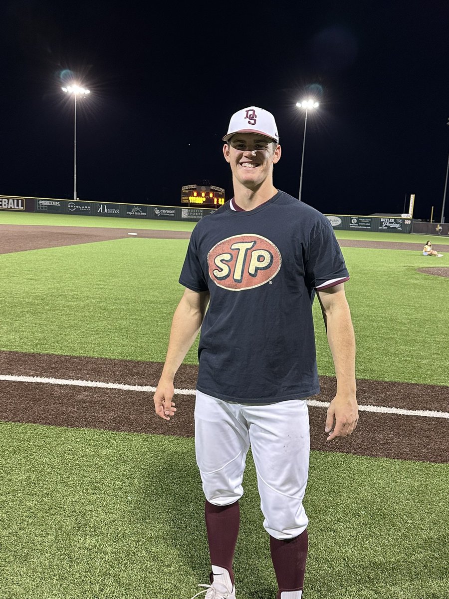 Tigers take down Lake Travis tonight 3-0! STP Player of the Game is @cooper_rummel 6 IP 0 R 2 H and 9 Ks! #STP #FUEL