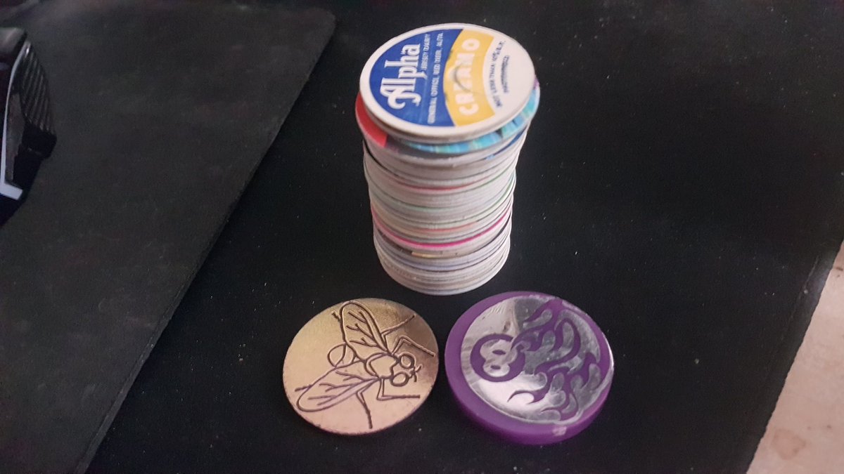 Found me a stack of Pogs and two slammers on my way home tonight. Some I even had as a kid growing up! #pogs #90skid #Retro