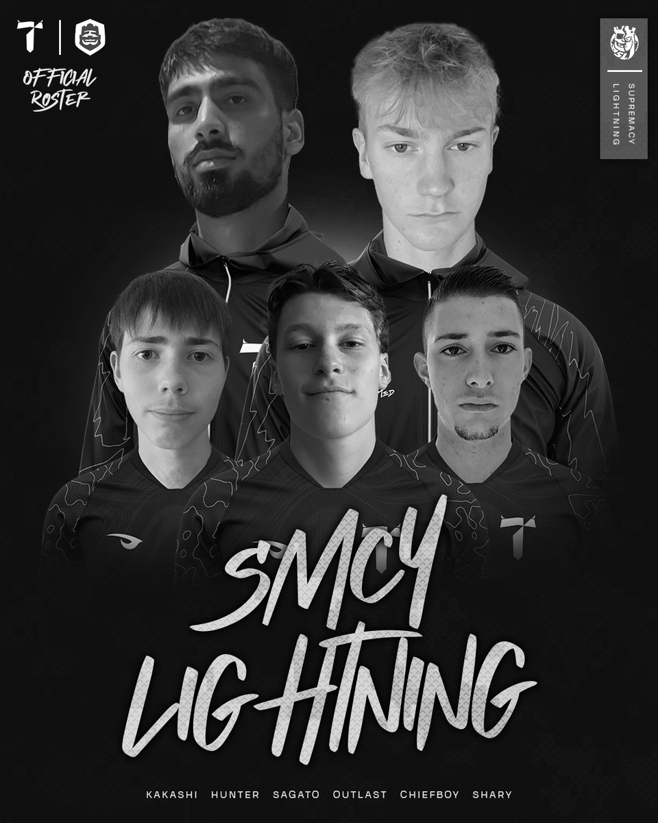 ⚪️ROSTER - SMCY LIGHTNING⚫️ It is time to dive into the arena where we will face many strong opponents in the long battle for Supremacy! 👻 @Hunter_Clash_ 🇺🇸 👻 @ChiefTheNoob 🇦🇱 👻 @Komilovesfood 🇩🇪 👻 @Sagato_cr 🇩🇪 👻 @BeansMoisty 🇳🇱 👻 @TRBShary 🇵🇰 Make Sure to Follow Us &…