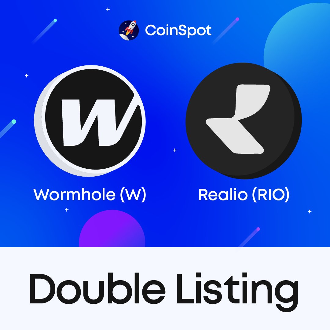 We have just listed Wormhole & Realio! 🔥 Repost for the chance to win $100 of W or RIO 💸 coinspot.com.au/buy/w coinspot.com.au/buy/rio Happy trading!