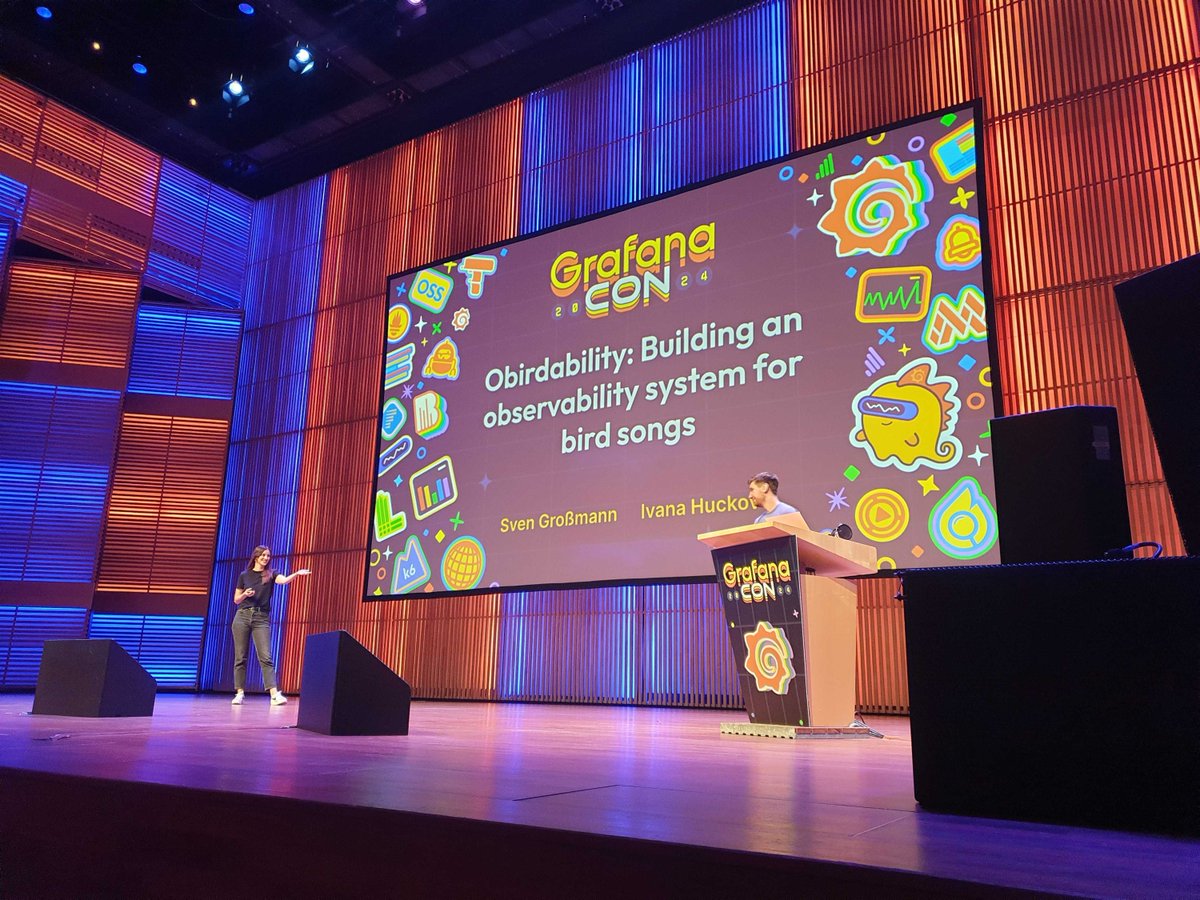ivanahuckova's tweet image. I had THE BEST time at #GrafanaCON! Our project Explore Logs grafana.com/blog/2024/04/0… was highlighted in the keynote and became #1 on HN 🥳. I enjoyed presenting to an incredible audience in the most beautiful venue 🤩 I&apos;ve ever seen. But mostly, meeting our amazing community.🧡
