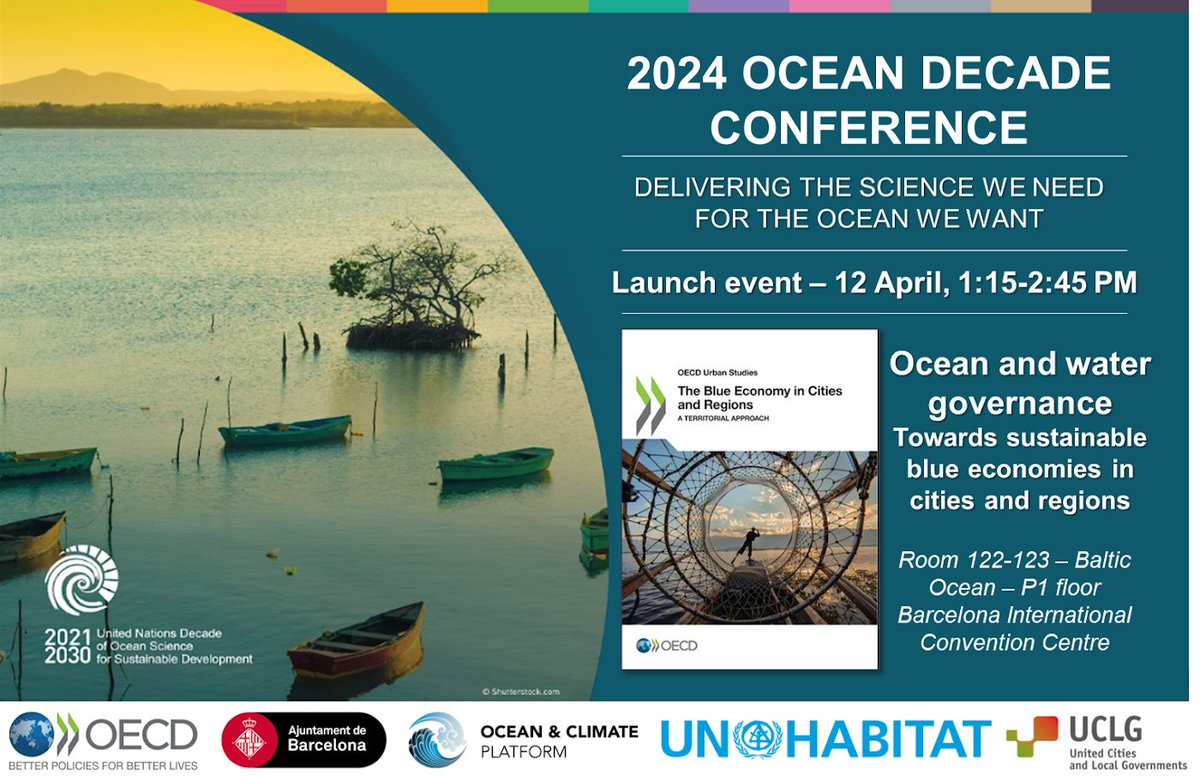 🌊@UCLG_org is part of the #OceanDecade24 Conference to bring the perspective of the organized LRG constituency as a contribution to the 2025 Sustainable Oceans Conference in Nice #Listen2Cities @UNHABITAT @ocean_climate @OECDdev @bcn_ajuntament