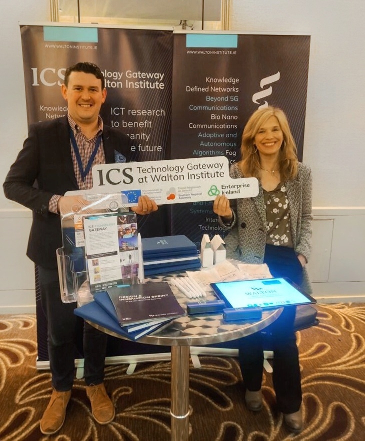 Yesterday's @waterfordcc Business Expo was such a great opportunity to chat to businesses about how we leverage our world-class research for the benefit of local industry. L-R: Jim Prendergast and Carol Faughnan, ICS Technology Gateway @WaltonInst @SETUIreland. #EUinmyregion