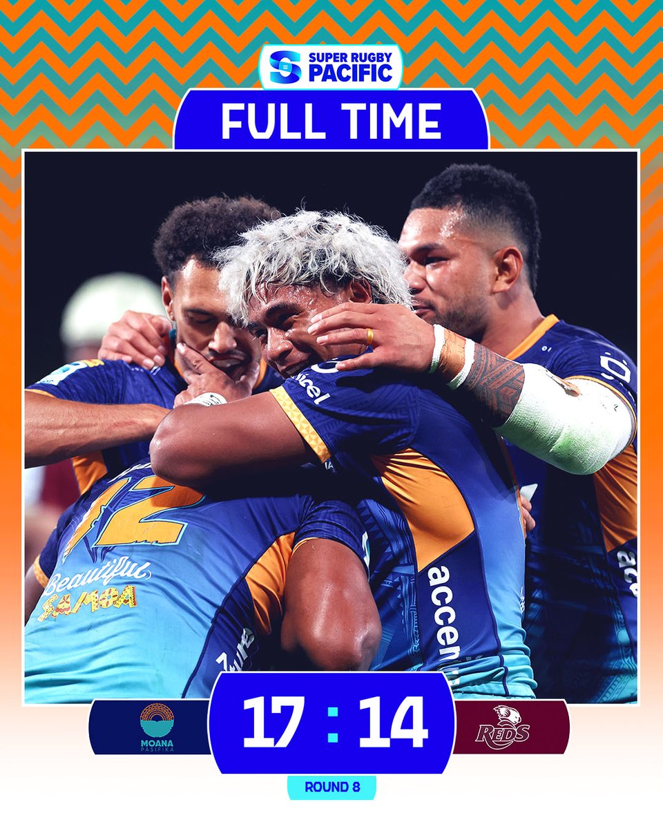 SuperRugby's tweet photo. Moana Pasifika have secured their first win in New Zealand since May 2022 👏

#SuperRugbyPacific #MOAvRED https://t.co/NqRmaM9hKp