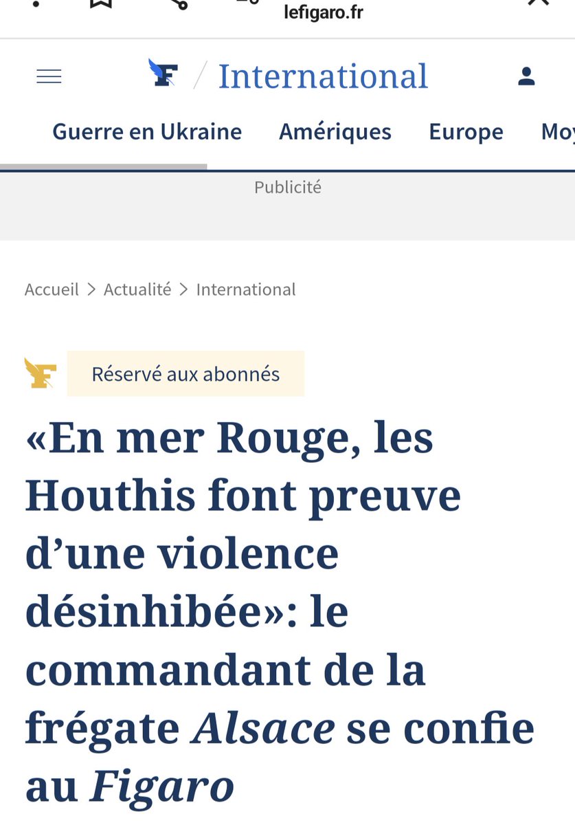 🇾🇪🇫🇷🇪🇺🇮🇱
🔴 غير عادي إطلاقاً.. اليمن يُجبر أحدث فرقاطة فرنسية على الهروب من البحر الأحمر
🔥قوة أوروبية أخرى تفر من ضربات اليمن
👇

صحيفة لو فيغارو الفرنسية: غادرت الفرقاطة الفرنسية FREMM 'الألزاس' البحر الأحمر وخليج عدن. 

 وذكر قائد السفينة أن القوات المسلحة اليمنية 'لا تتردد في…