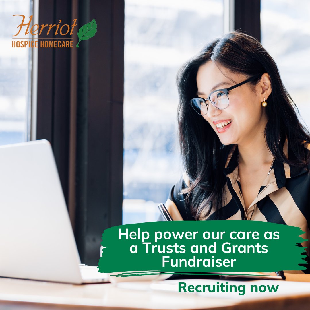 Could you see yourself working for Herriot Hospice Homecare? We're part of a local hospice #charity in #NorthYorkshire. We're looking for a new team member to produce compelling grant applications to help power our care ‼️ Closes this Sun- apply now: loom.ly/75t9ygk