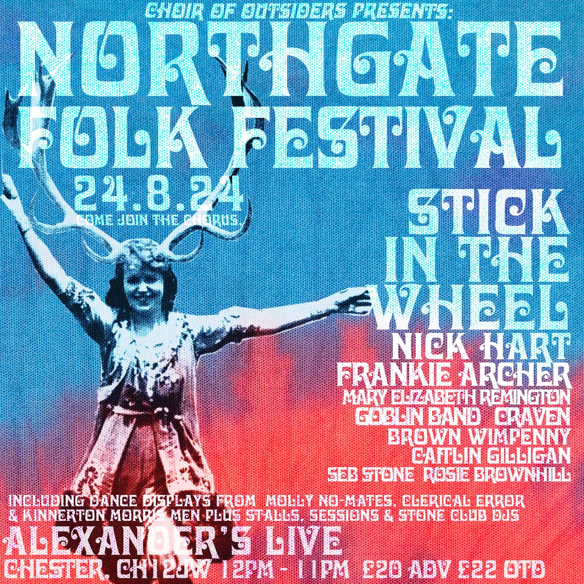 What’s that coming over yonder style? 📯✨️ The North West’s leading experimental and contemporary folk all-dayer returns to @AlexandersLive on 24.8.24. Featuring: @StickInTheWheel, Nick Hart, @frankiearcherm, @the_stone_club, Goblin Band & more ❤️‍🔥 🎟️ alexanderslive.seetickets.com/tour/northgate…