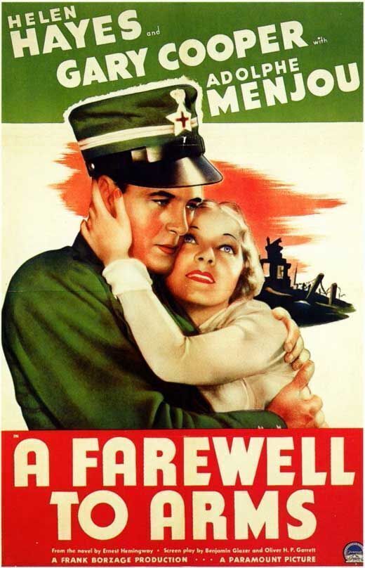 A FAREWELL TO ARMS (1932) Helen Hayes, Gary Cooper, Adolphe Menjou. Dir: Frank Borzage 6:00a ET (3:00a PT) An American ambulance driver falls in love with a nurse during World War I. 1h 20m | Drama