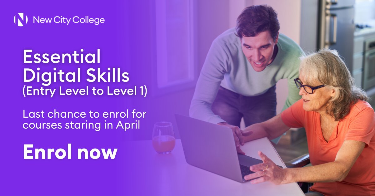 Last chance to start a course this April 2024. Join our Adult recruitment event on Wednesday 17 April 2024 - 2 pm - 5 pm to enrol. Get on the digital road to success with our FREE Digital Skills for Beginners courses:bit.ly/4at7xzy #DigitalSkills #IT #CoursesForAdults