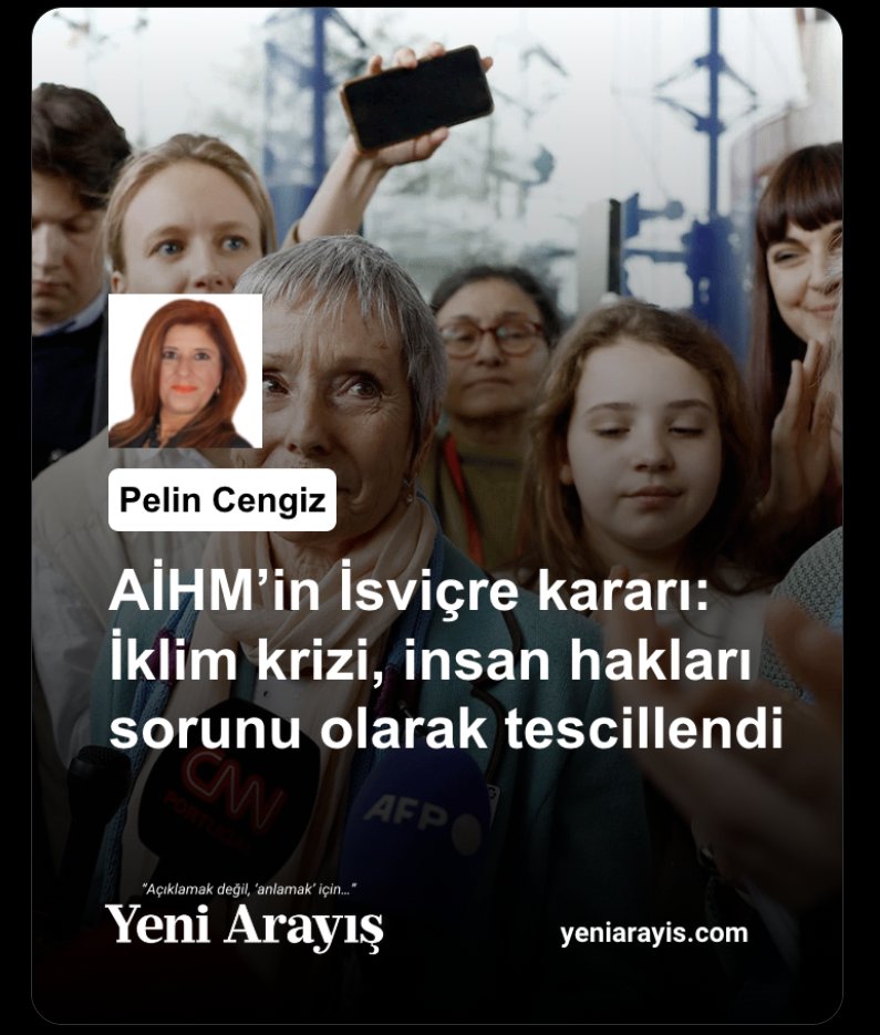 Bugünkü yazım... 👇 AİHM’in İsviçre kararı: İklim krizi, insan hakları sorunu olarak tescillendi İsviçre’nin iklim koruma konusundaki eksikliğinin, davacıların insan haklarını ihlal ettiğine karar verildi. AİHM, iklim kriziyle ilgili tarihi bir karara imza atarak, iklim…