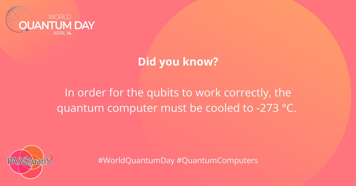 🌟 Mark your calendars!

April 14th is #WorldQuantumDay, celebrating quantum computing's leaps! 💫

Traditional computers hit walls, but quantum tech offers lightning-fast solutions. 

Discover more ➡ pasquans2.eu/news/wqd-did-y…

#PASQuanS2 #QuantumComputers