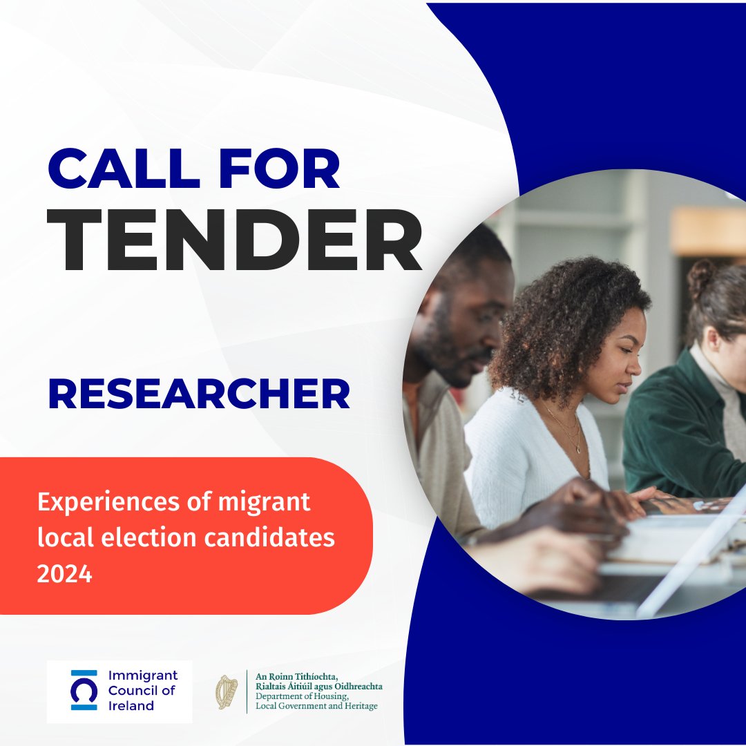 ICI invites tenders from qualified person(s) to research the experiences of migrant candidates during the Irish local elections in 2024. The successful candidate will work in collaboration with the Immigrant Council to develop the research's detailed scope and framework.