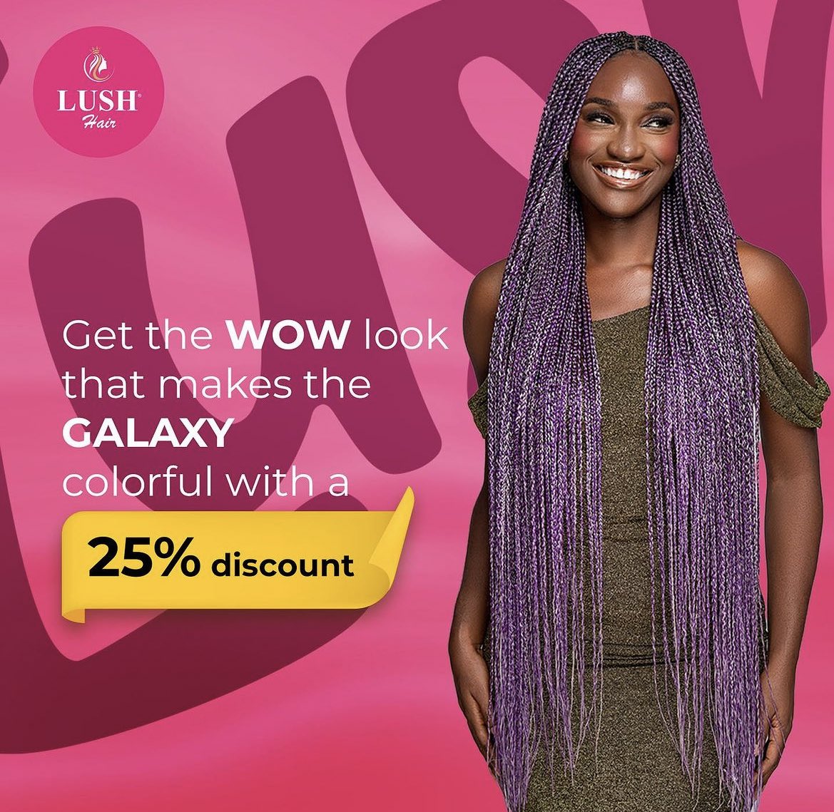 Lush hair is giving 25% discount off all extensions. 🔥 Imagine rocking this look at no cost. 😍 To enjoy this discount, shop via the lush website lushhairafrica.com and use the discount code “LUSHCARES” at checkout. 💞 #LushHair