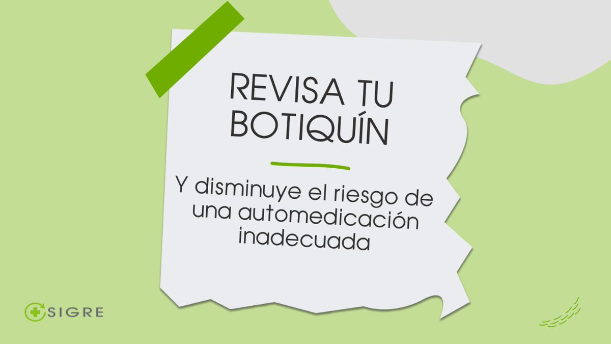 💊¡Revisa periódicamente tu botiquín! Si en la revisión detectas medicamentos caducados, en mal estado o de tratamientos ya finalizados, será el momento de llevarlos al #PuntoSIGRE de la farmacia, junto con sus envases y prospectos 🤔En caso de duda, consulta a tu farmacéutico