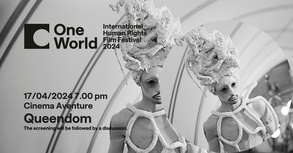 Welcome to @CinemaAventure to the list of our venues! 17/04 7pm - Queendom | Gena, a Russian #queer artist, expresses herself through outlandish costumes. Her public performances attract not only followers but also aggression. bit.ly/OWBxlQueendom @eu_eeas #OneWorldinBrussels