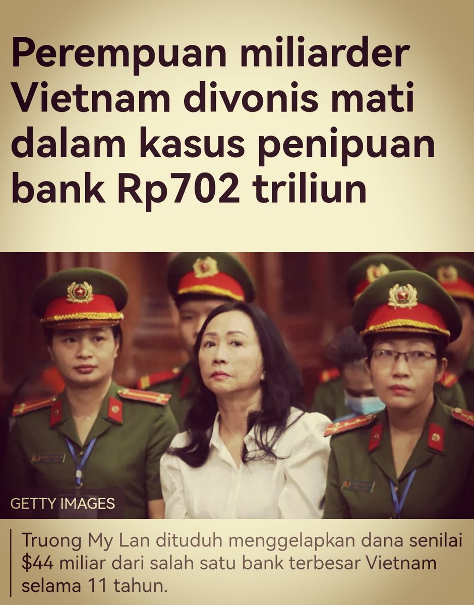 Di Indonesia kyknya kgak mungkin alias mimpi siang bolong hukuman mati bwat Koruptor pencuri uang rakyat. Wong UU Perampasan Aset saja sampe skarang mencret di DPRRI. Nasibmuuuuu....dan nasibku bbc.com/indonesia/arti…