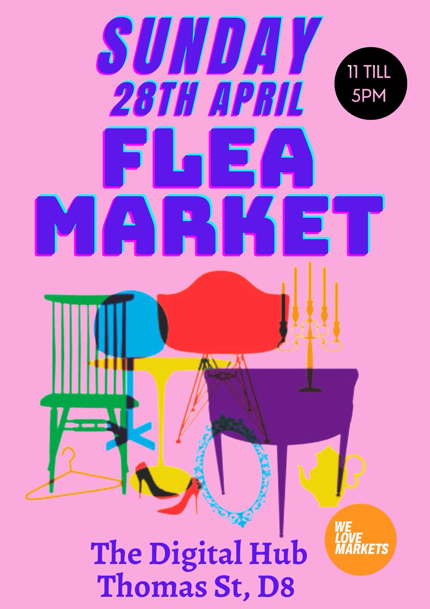 The next edition of We Love Markets takes place at The Digital Hub on Sunday, April 28th. Expect to see the BEST of the Best traders in the land. welovemarkets.ie