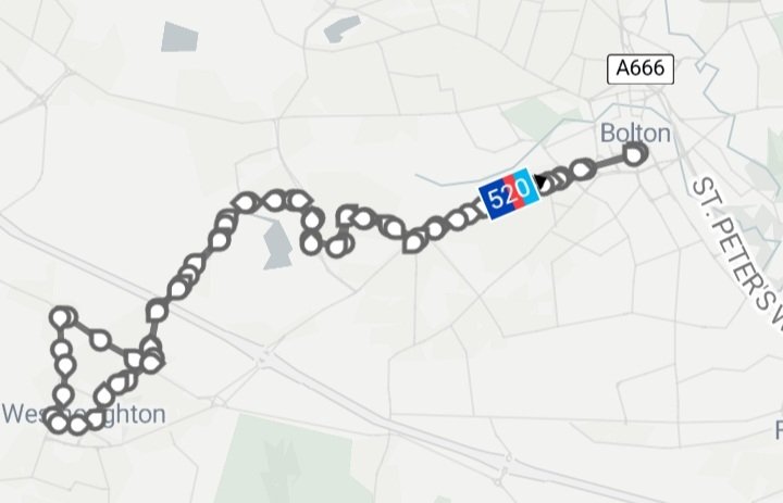 Hi there, I am just waiting for the 09:25 520 service from Wingates to Bolton but their is only the earlier bus shown on the tracker. Is this service running today???