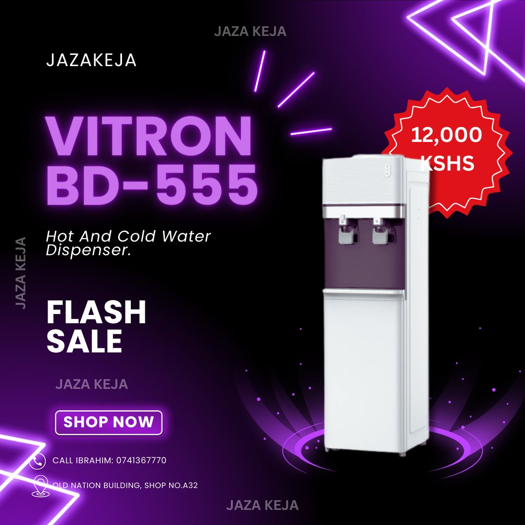 The Vitron BD-555 is your hydration hero!  Get instant access to refreshingly cool or piping hot water at the touch of a button! #VitronDispenser #JazaKejaElectronics #HydrationNation #EffortlessLiving #WeSTILLDontTrustYou📷 #Sigor #Njugush #JohnAllanNamu #AudiQ5 #MaureenAtieno
