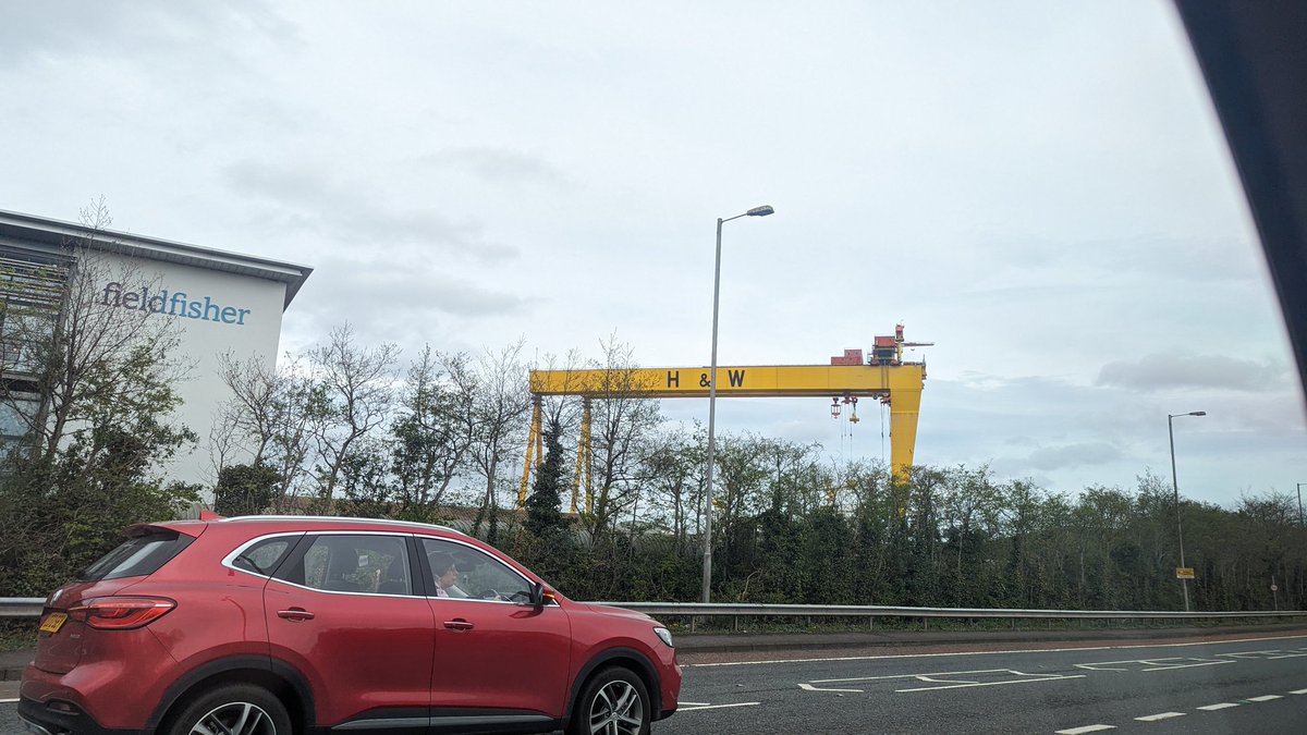 Leaving #BSAS2024 and Belfast, past the iconic gantry crane of H&W, aka Harland & Wolff. Superb BSAS Annual Meeting meeting new & known colleagues. @BSAS_org  @CarrsBillington @ceres_tag