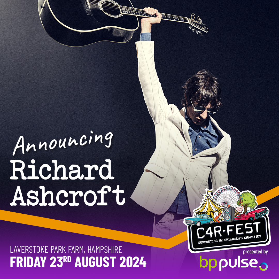 Richard will be headlining @Carfestevent at Laverstoke Park Farm, Hampshire on Friday 23rd August. Tickets are available from carfest.org