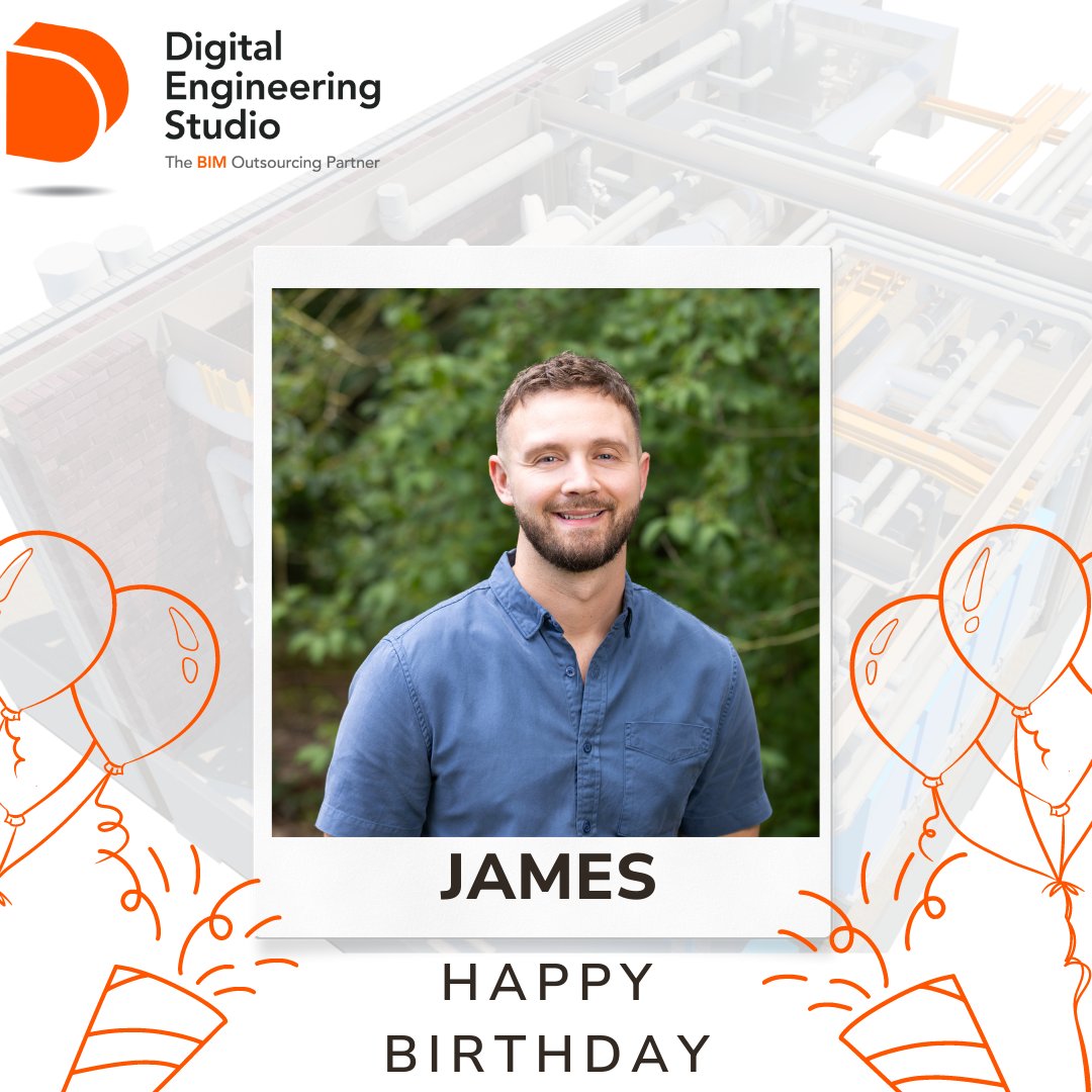DIGENGSTUDIO's tweet photo. Digital Engineering Studio would like to wish our BIM Coordinator, James Hopewell a big Happy Birthday!

We hope that you enjoy your special day. 🎉 https://t.co/T7qOErIqpX