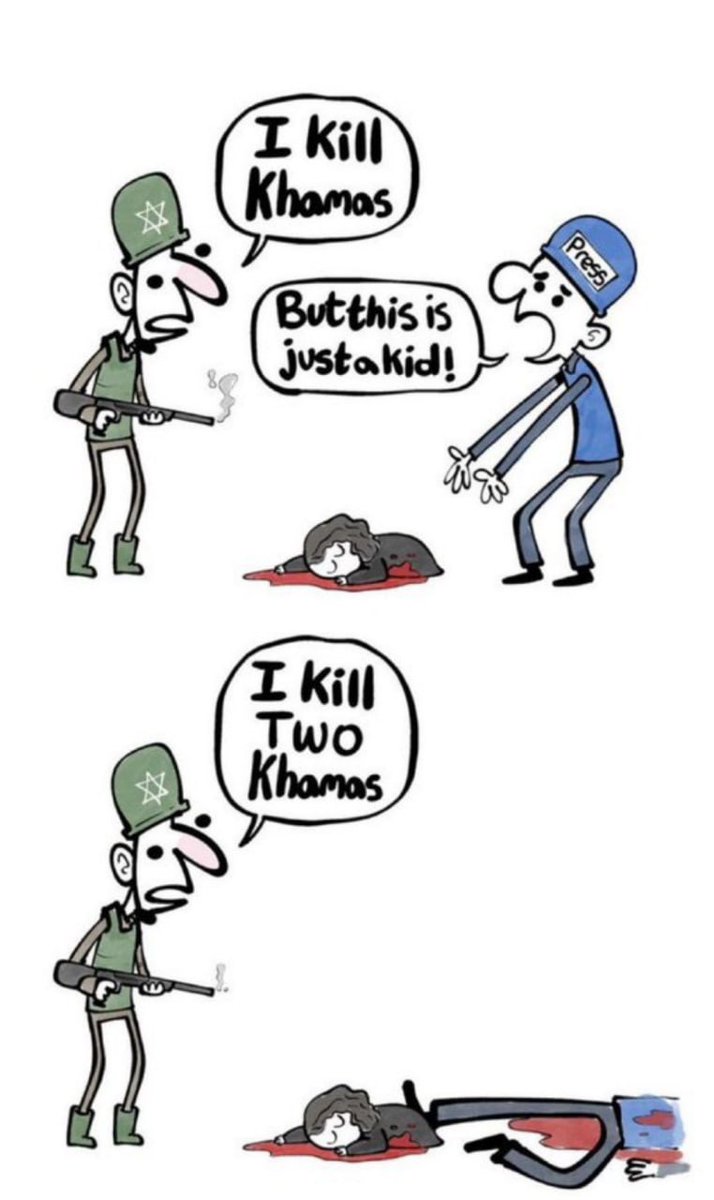 carlosmartinezr's tweet photo. Yo mato a uno de Hamas. 

¡Pero es sólo un niño! 

Yo mato a dos de Hamas. https://t.co/djH3XEv6R4