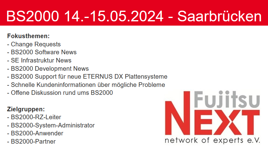 JET_Software's tweet photo. Sehen wir uns im schönen #Saarland zum Thema #BS2000⁉️ Neuigkeiten zum #Mainframe von @Fujitsu_DE und zu den #ETERNUS DX Plattensystemen - der #Großrechner bleibt weiter die starke Basis im #Rechenzentrum 🔝 Details und Anmeldung bei @FujitsuNEXT: https://t.co/OoZDSJwpTA https://t.co/VsniTrWtNs