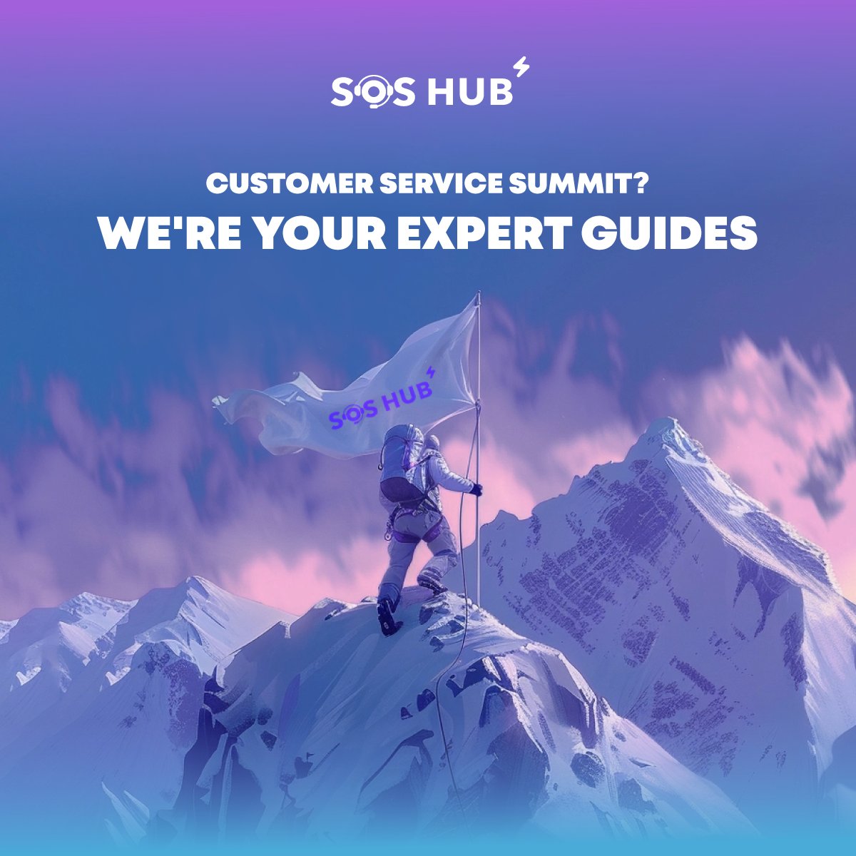 Ambitious customer service goals?🎯 
With SOS Hub by your side, you can conquer even the highest peaks of customer satisfaction. 💪🏽

#soshub #cerebrumyerevan #customerservice #b2bsupport #outsourcecustomerservice #customersupport #businessgrowth