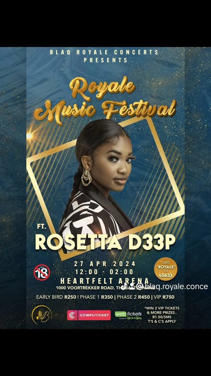 Y’all wouldn’t wanna miss out on this one 🫵🏾do the most and get your tickets asap! #RoyaleMusicFestival BR concerts