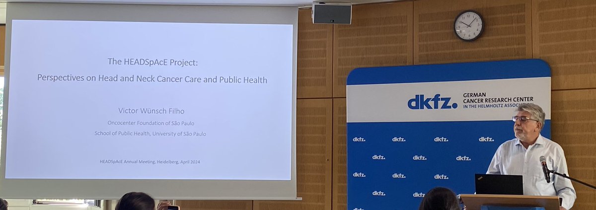 Victor Wunsch Filho University of São Paulo keynote address - reminding us of the devastating nature of head and neck cancer and it’s greater impact and challenges in South America @HEADSpAcE_Study meeting @DKFZ Heidelberg.