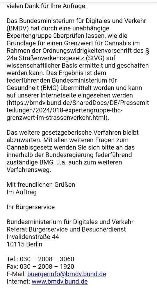 Und wieder will @Wissing die Verantwortung für den THC-Grenzwert ans @BMG_Bund abschieben. Damit verzögert er das Verfahren zur dringend benötigten Änderung des THC-Grenzwertes. @fdpbt Bitte nicht schon wieder so ein unwürdiges Schauspiel! #VolkerAmZug