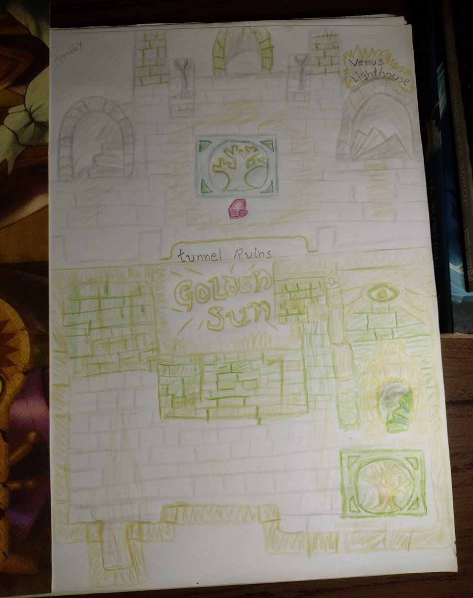 While playing Golden Sun, I stopped at this dungeon part, the tunnel ruins leading to the Venus Lighthouse, just to sketch my favorite spot. It was so enjoyable to just sit there and listen to the 'Venus Lighthouse' map music
#goldensun #RPG