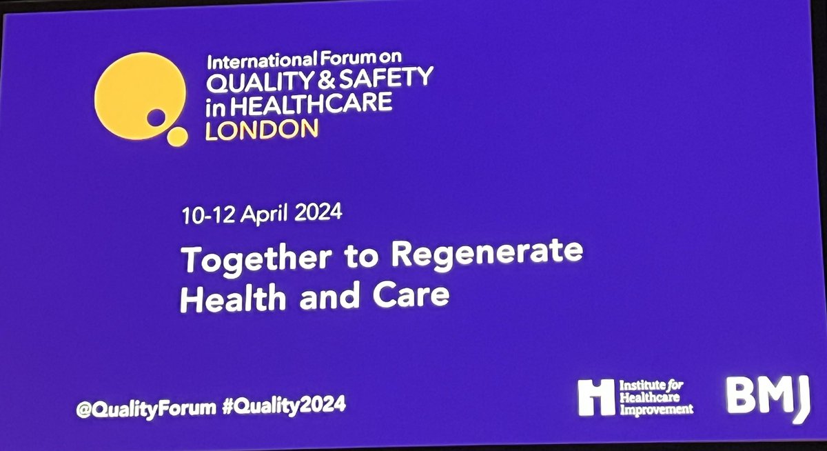 Day 2 @QualityForum . The slide title says it all. So many great energising conversations and connections. Sad not to see more mention of how tech could & should help, and how improvement science can help with tech burden, but I’m hopeful for the future 😉#Quality2024