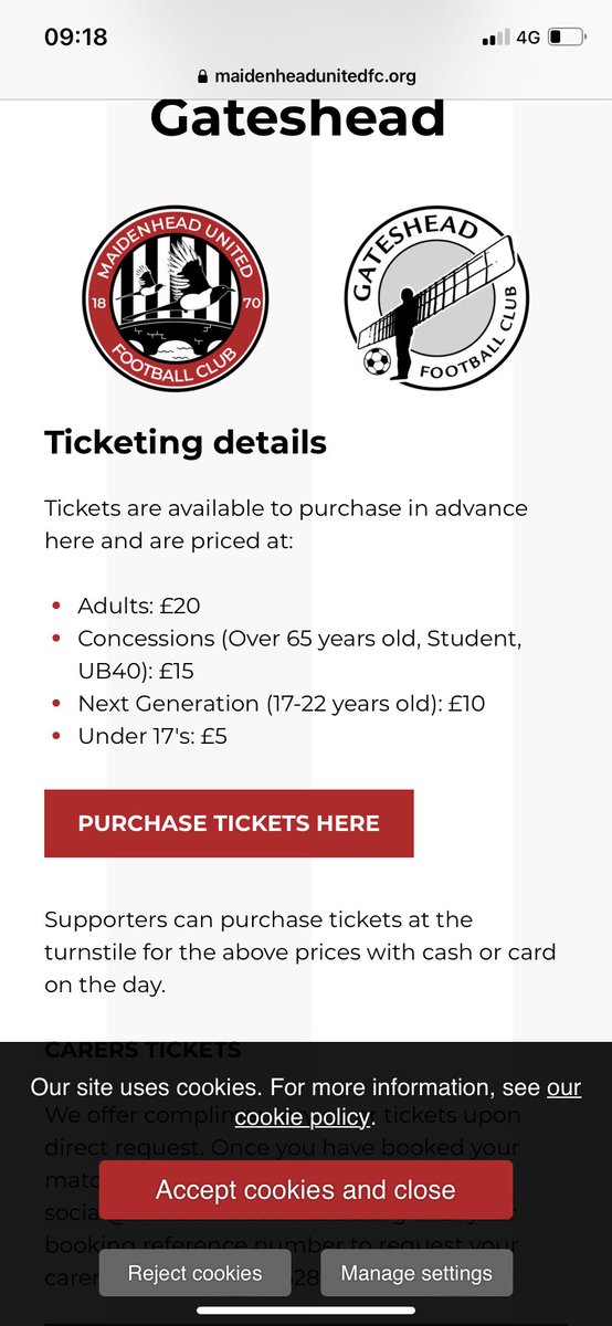 £20 for Maidenhead (A) but if I join a reggae pop band I can get in for £15