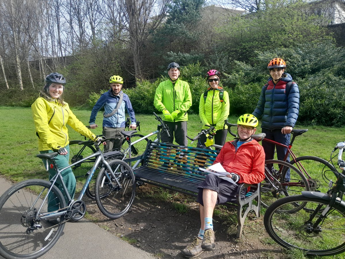 Fine team of volunteers, freshly trained and ready to lead our weekly bike rides Thursdays 9.45-11.15 easy paced, all levels includes a break along the way for drinks, snacks and chat. You'll be fitter and happier and its all free. Call Cat to join or find out more 07510 521759