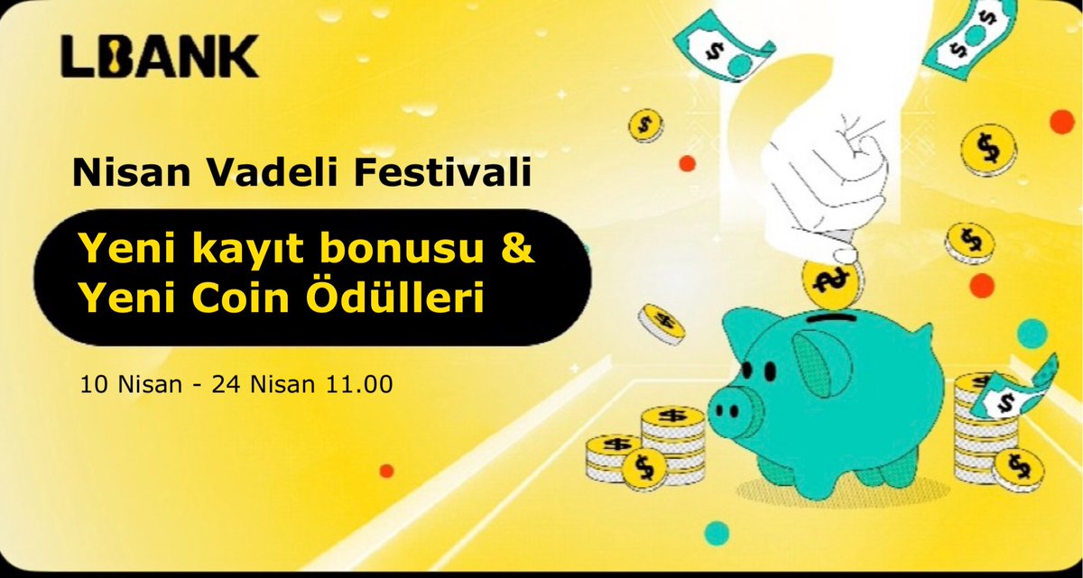 Baharı #kripto neşesi ile kutlayalım!🌼 💰 #LBank'ın Nisan ayı Vadeli İşlemler Festivali karşınızda! Kripto dünyasında yeni misiniz veya yeni coinleri denemek mi istiyorsunuz? 🎁 24 Nisan'a kadar yeni gelen bonuslar ve coin ödülleri sizinle. Kayıt👇 lbank.com/activity/signu…