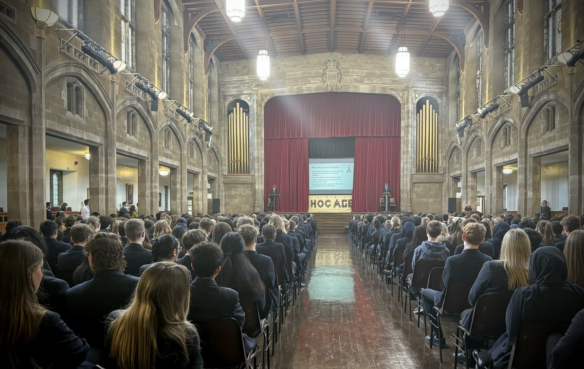 Well done, Year 12s Charlie & Alfie. A beautifully judged & delivered assembly @BradfordGrammar on the theme of #AutismAwareness #AutismAwarenessMonth @Autism