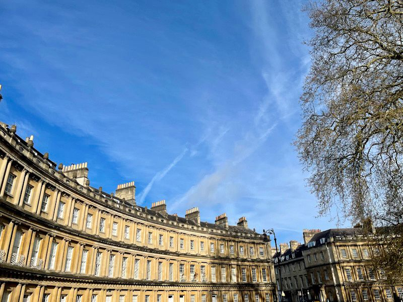 Sunshine in Bath today yet still cold enough to wear nice coats. I dread the tourist invasion on it's way