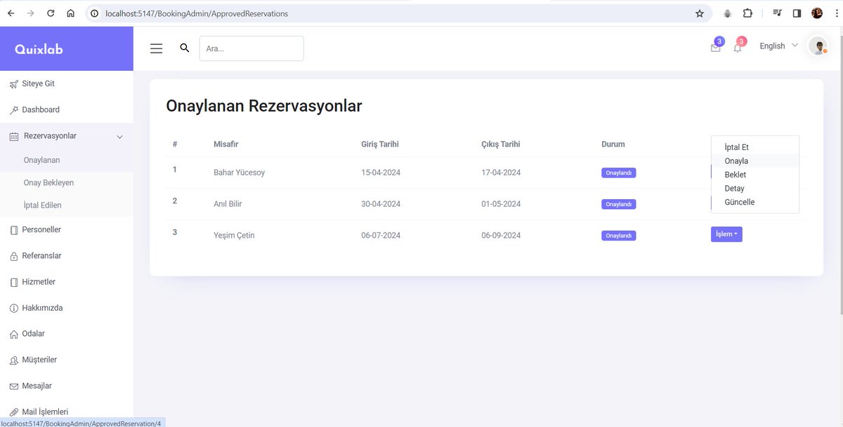 işte benim öğrencilerim :) Sevgili Eda Sayar Udemy'de yer alan 'Aspnet Api & Api Consume & Rapid Api' kursumuzu başarıyla tamamlayıp projesine ait birkaç ekran alıntısını bizimle paylaştı. Eda'nın yolu hep açık olsun, incelemek isterseniz reposu linkte :) github.com/Edasayar/Hotel……