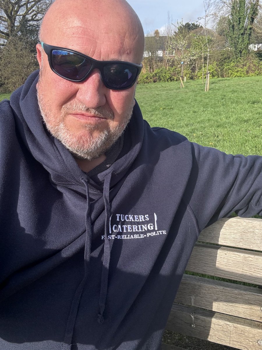 Just dug out my Tuckers Crew hoodie from our very last series.. “Fast, Reliable,Polite”….perfect for walking the dog….😉