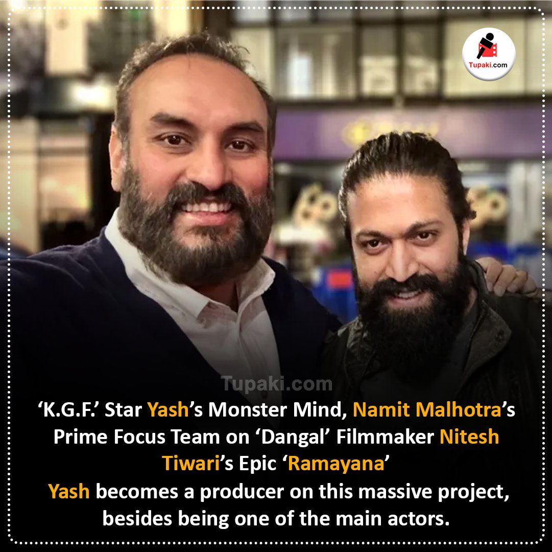 Indian actor-producer #Yash‘s Monster Mind Creations and producer #NamitMalhotra’s Prime Focus Studios have partnered on an adaptation of #Indian epic “#Ramayana” for global audiences.

#NiteshTiwari #Tupaki