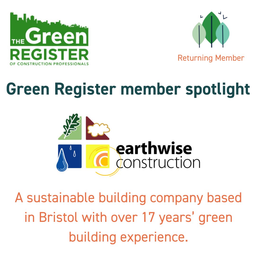 Spotlight on returning Green Register member: Earthwise Construction. Earthwise offer eco design & build services, specialising in #passivhaus timber frame new builds. They have a dedicated MVHR installation & commissioning team with nationwide coverage. greenregister.org.uk/companies/eart…