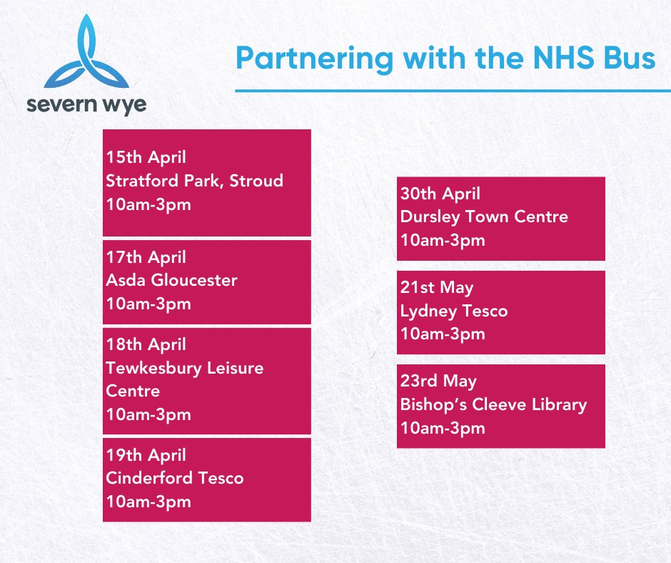 Our Community-Based Energy Advisers will be supporting the NHS bus at certain events over the next couple of months. Find out more about the NHS information bus here: nhsglos.nhs.uk/have-your-say/…