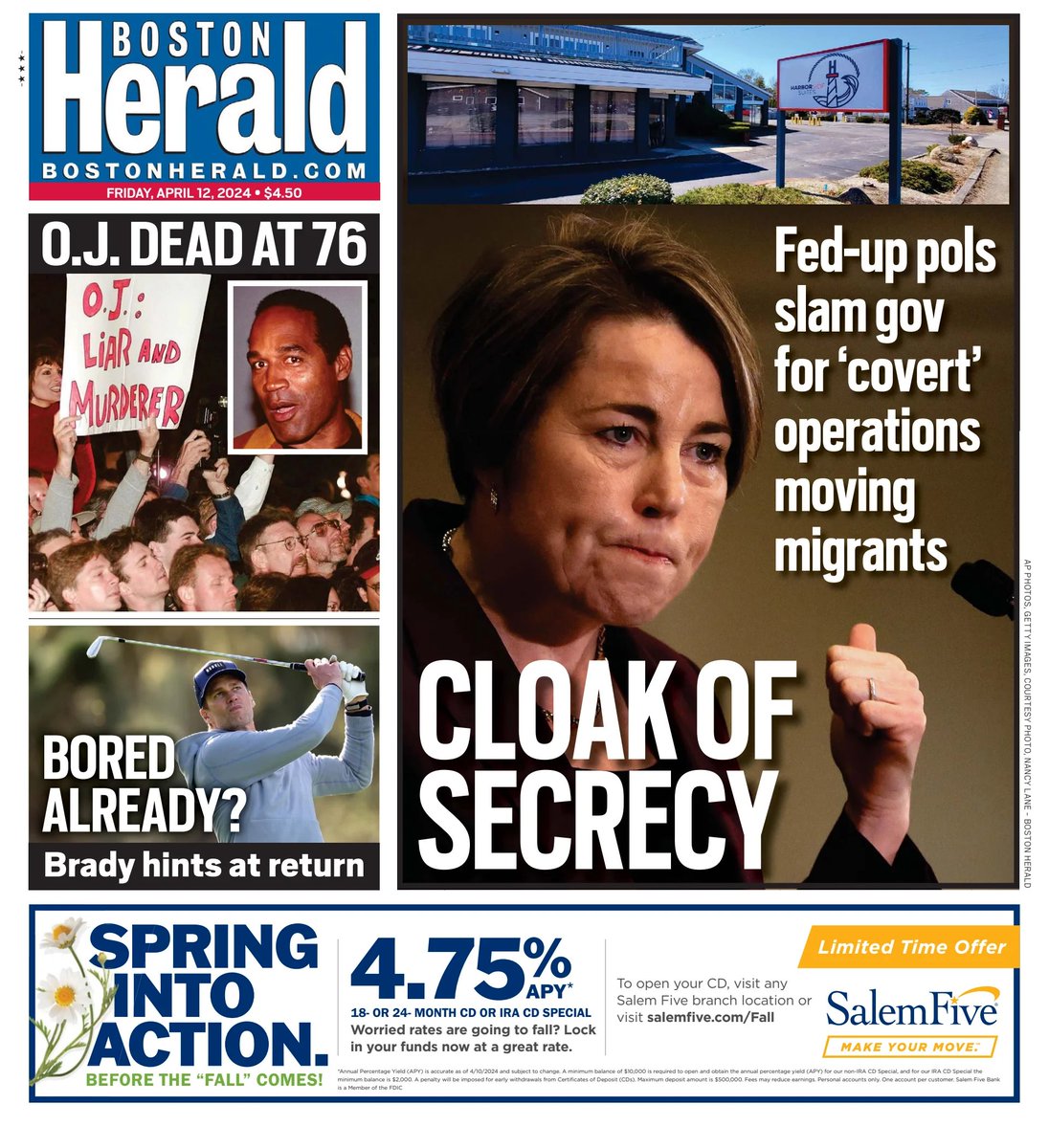 🇺🇸 Cloak Of Secrecy

▫Fed-up pols slam gov for 'covert' operations moving migrants

#frontpagestoday #USA @bostonherald 🇺🇸