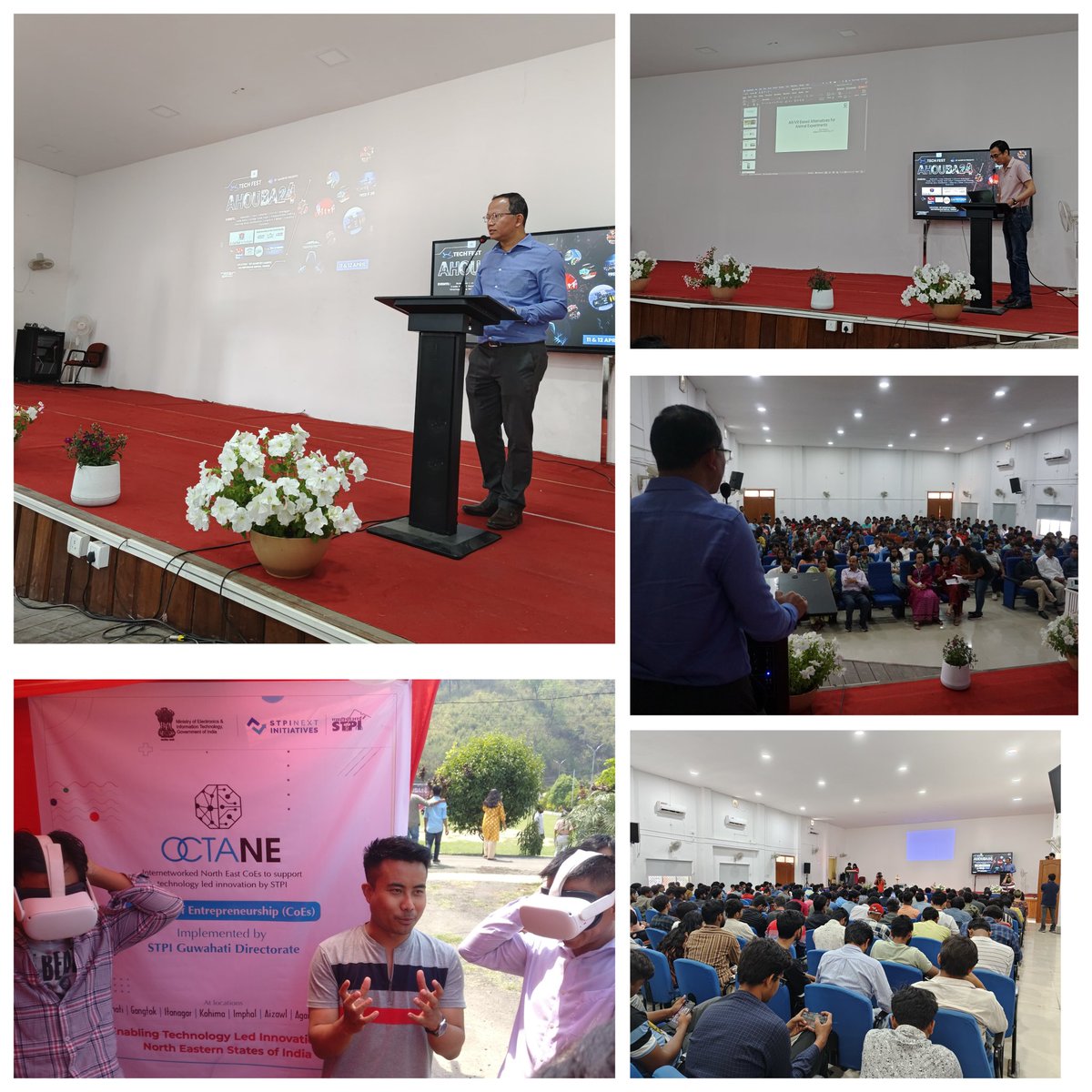 STPI-Imphal highlighted about significance of #STPIINDIA #OctaNE #CoE #EmergingTech in #AR/#VR & Lab Facility during the #TechFest #AHOUBA24 organized by IIIT Manipur with the theme 'TechNext: Pioneering the Future'. @arvindtw  @MSH_MeitY @stpiindia @Vandana030870 @IIITManipur