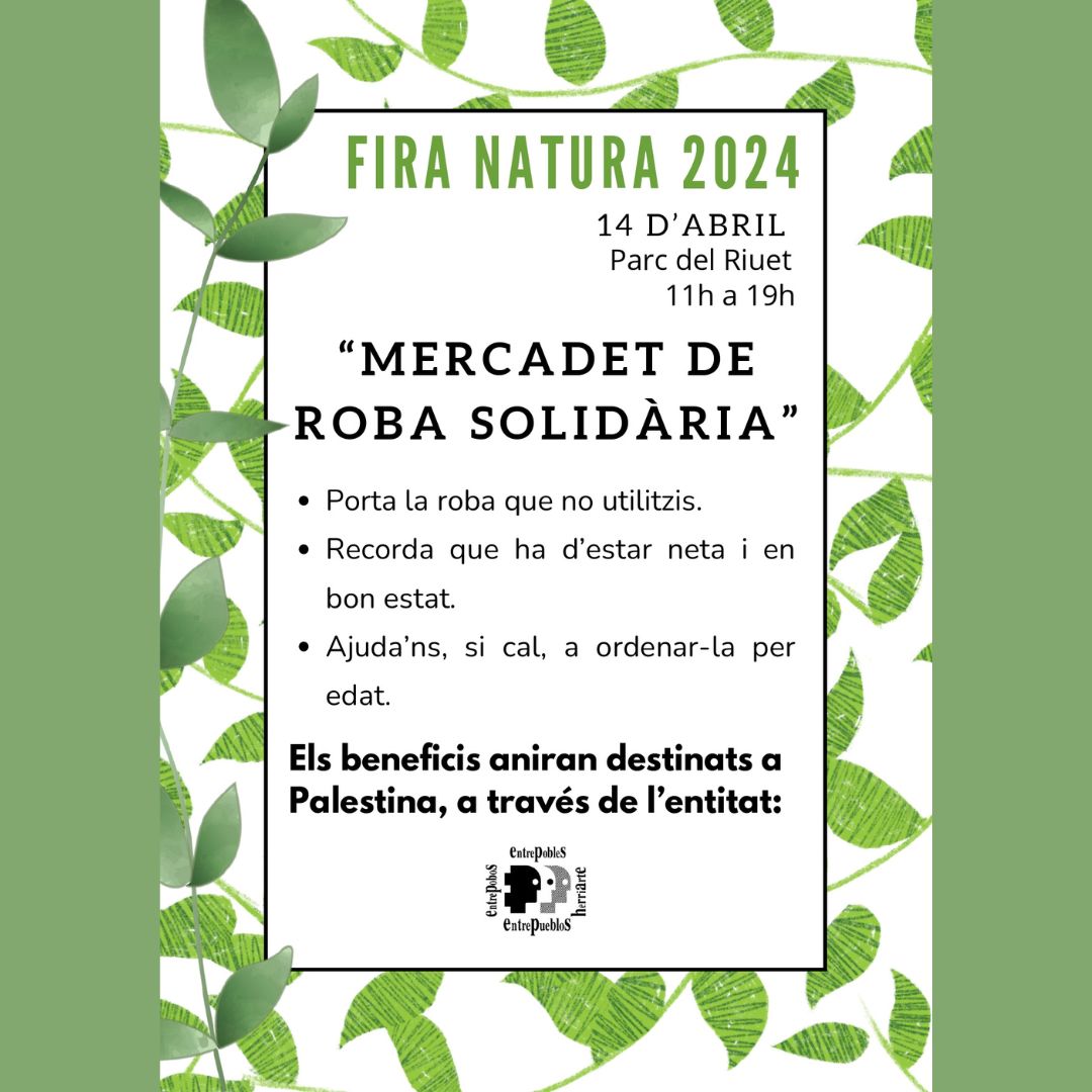 Aquest diumenge, 14/4, nova edició de la Fira de Natura del Pallars a Sort: activitats per als més petits, sostenibilitat, solidaritat i diversió! No et quedis fora! 
+info als cartells
🌿🌼 #FiraNaturaPallars #Sort #pallarssobira