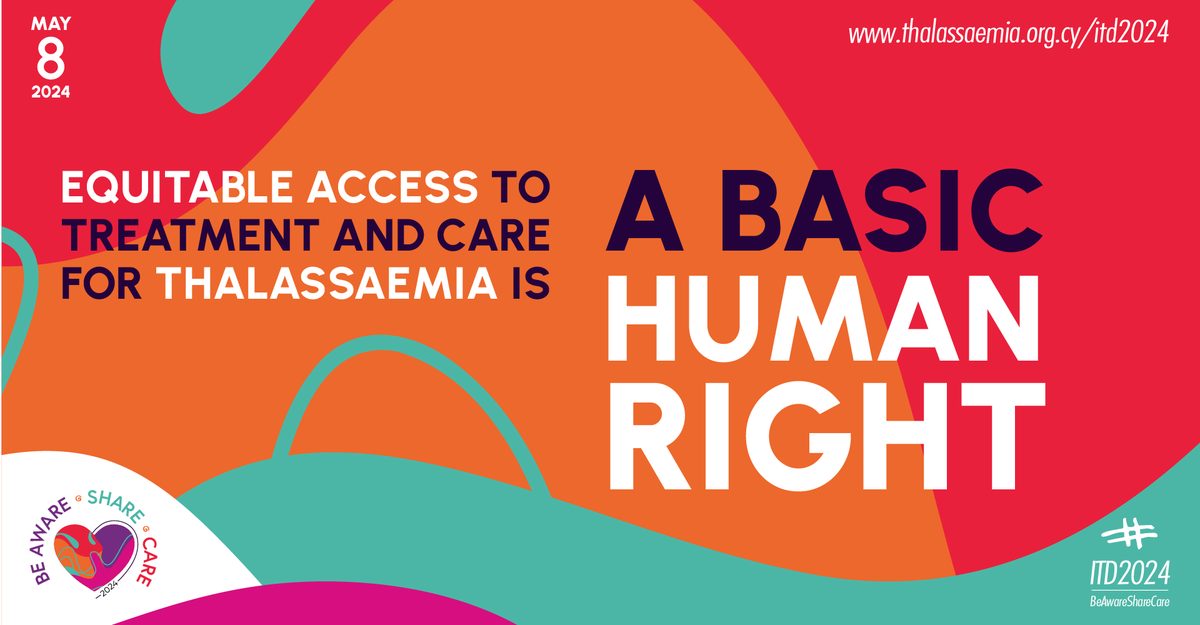 Every person fighting #thalassaemia deserves equal chances at #treatment, no matter where they are. 💉 From breakthrough treatments to #healthcareequity, let's make #TreatmentForAll a reality! Support the cause: 👇thalassaemia.org.cy/itd2024 #ITD2024 #BeAwareShareCare