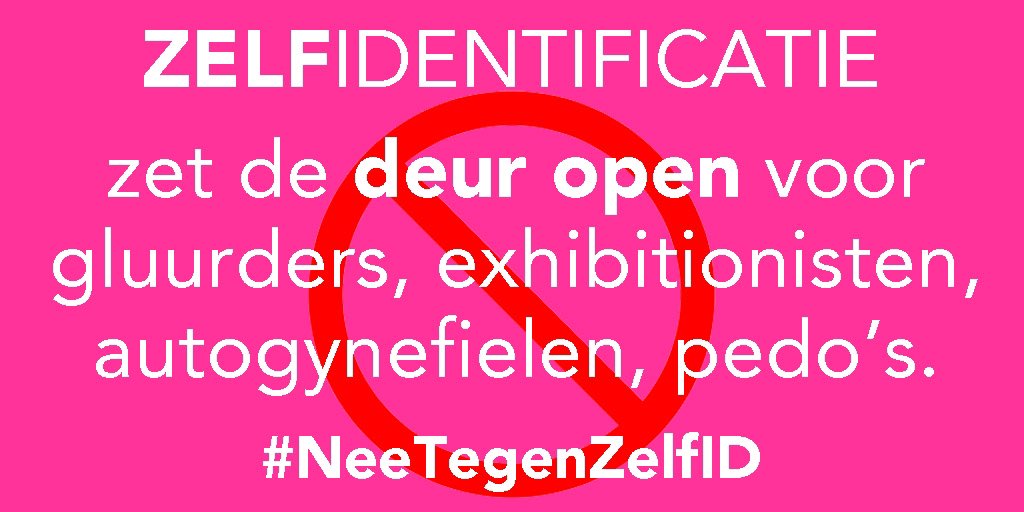 ReneeKirkenier's tweet photo. @UlysseEllian Het huidige wetsvoorstel voor volledig vrije zelfindentificatie is een uitnodiging voor lui die er misbruik van willen maken en waarvan vrouwen slachtoffer worden. Het moet dus sowieso anders. Transgenders kunnen nu ook geslacht aanpassen op documenten.
#StemTegen https://t.co/LNA4VBYip9