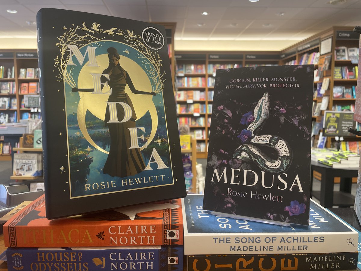 We now have @rosie_hewlett 's Medusa in store. If you loved Medea as much as we did, come and grab a copy of Rosie's first book. I can guarantee you'll fall in love with it too. @PenguinUKBooks @TransworldBooks @Waterstones